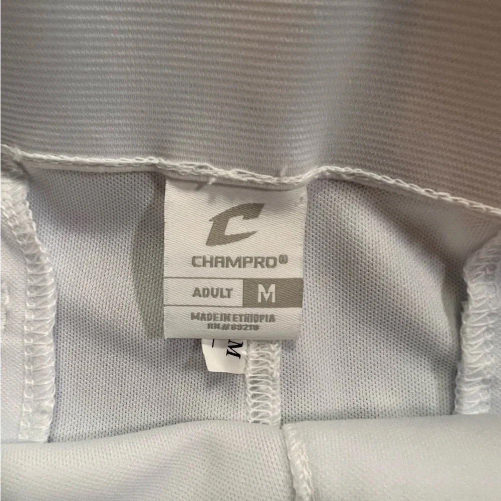 NWT Champro White Baseball Pants Size Adult Medium(32-34) 31” inseam
